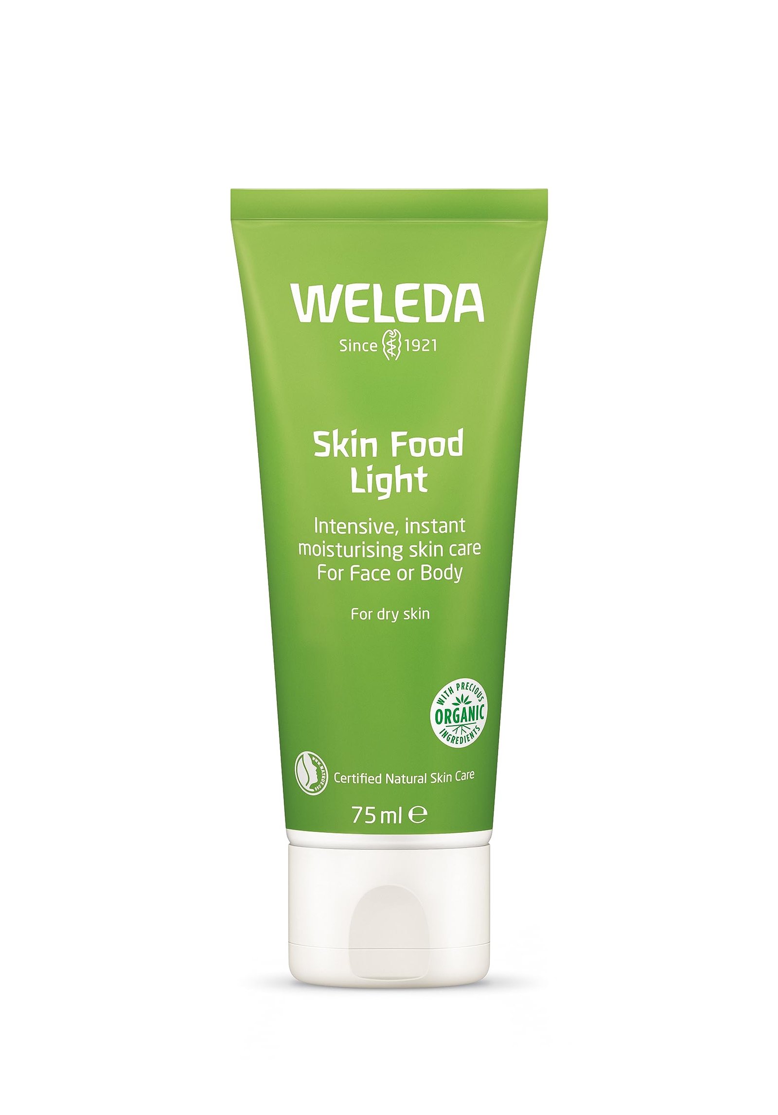 Weleda Skin Food Light, Dry Skin Moisturiser, Moisturising Cream & Primer, Face & Body, For Men & Women, Multiple Uses, 100% Certified Natural, Organic, 75ml