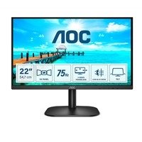 AOC 22B2H/EU 21.5 Inch Frameless Monitor, Full HD, Widescreen, VGA, HDMI, 4ms, 75Hz, VESA, Tilt