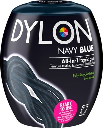 DYLON Washing Machine Fabric Dye Pod for Clothes & Soft Furnishings, Navy Blue , 350g ( )