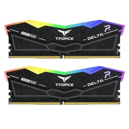 Team T-Force Delta RGB 32GB Kit (2 x 16GB), DDR5, 6000MHz (PC5-48000), CL30, ECC, AMD EXPO & XMP 3.0, PMIC, DIMM Memory, Black