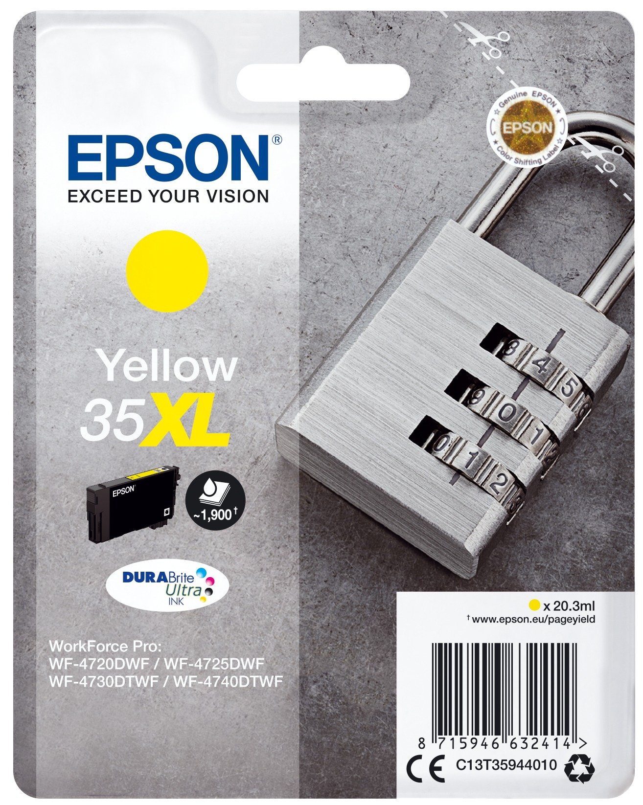 EPSON 35XL - XL - yellow - original - ink cartridge