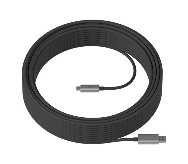 LOGITECH 10 m USB Data Transfer Cable for Power Supply, Tap, Video Conferencing Camera, PTZ Camera