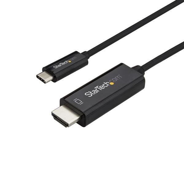 STARTECH.COM 6ft (2m) USB C to HDMI Cable, 4K 60Hz USB Type C to HDMI 2.0 Video Adapter Cable, Thund