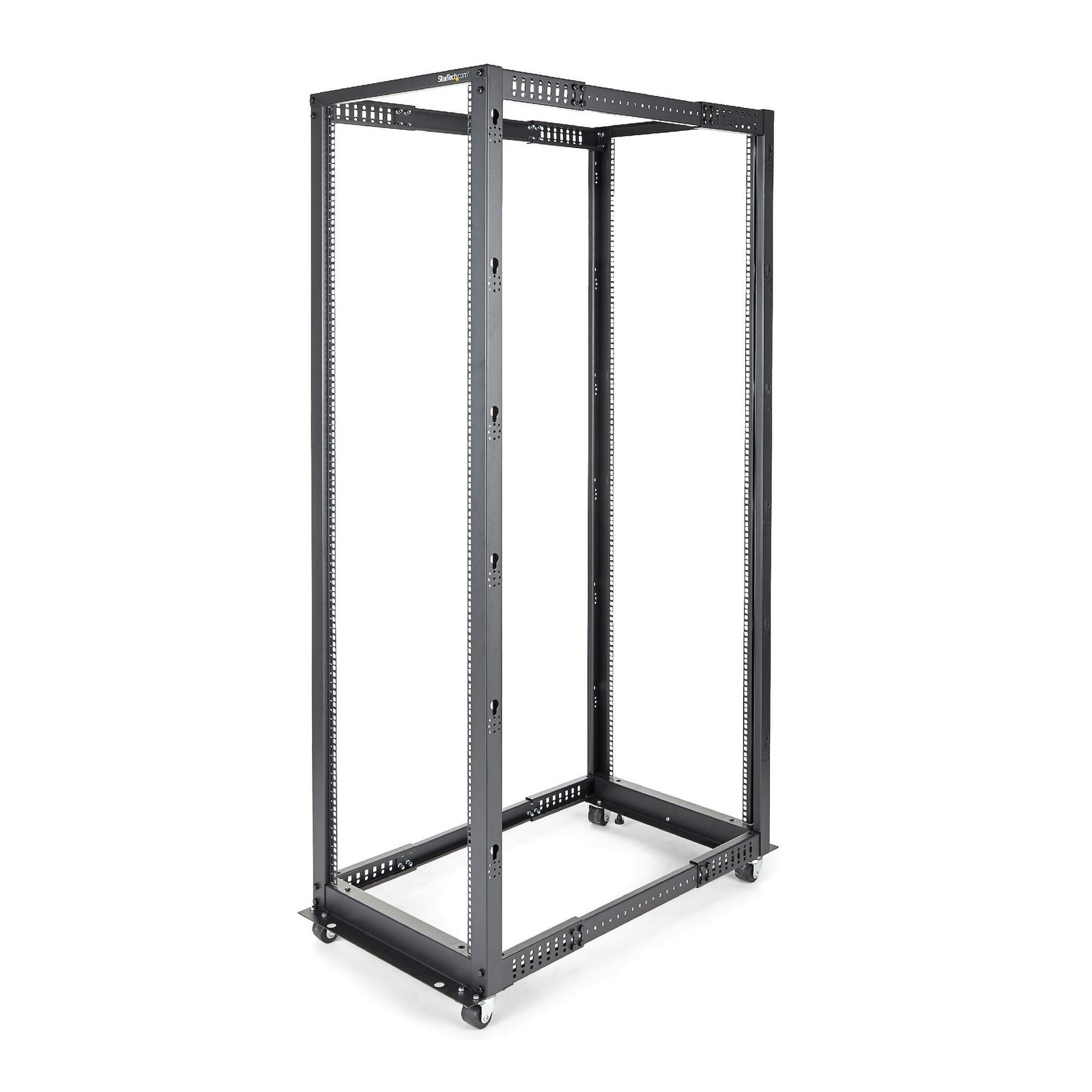 STARTECH.COM 42U 19" Open Frame Server Rack, 4 Post Adjustable Depth 23-41" Mobile, Free Standing Ro